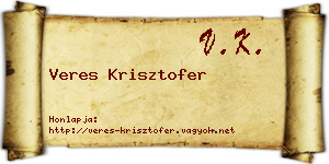Veres Krisztofer névjegykártya