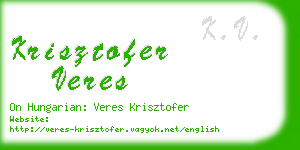 krisztofer veres business card